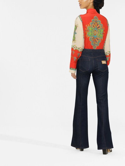 Shop Etro Paisley Pussy-bow Blouse In Rot