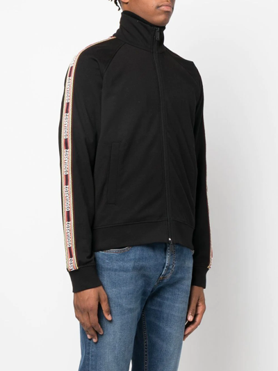 Shop Dsquared2 Embroidered-logo Zip-up Sweatshirt In Schwarz