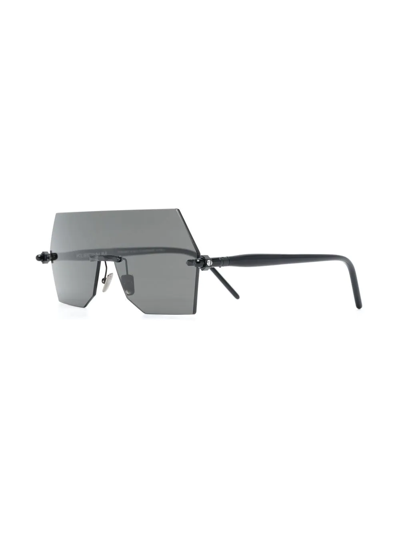 Shop Kuboraum P90 Pilot Frame Sunglasses In Schwarz