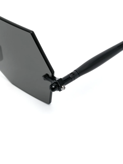 Shop Kuboraum P90 Pilot Frame Sunglasses In Schwarz