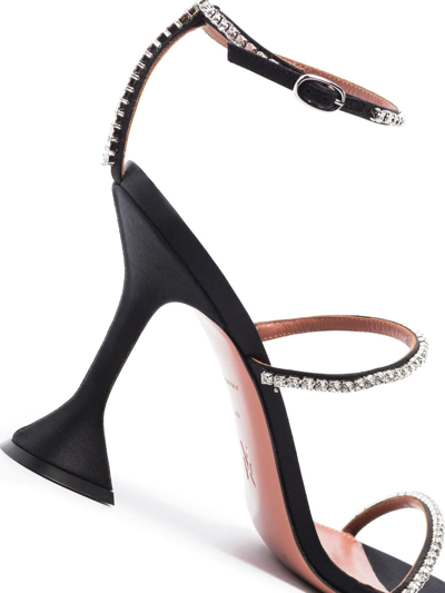 Amina Muaddi Gilda 105mm Crystal-embellished Sandals In Black