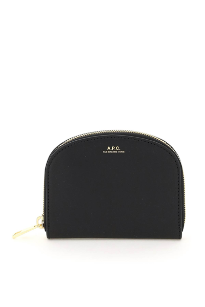 Shop Apc Demi Lune Compact Wallet In Black
