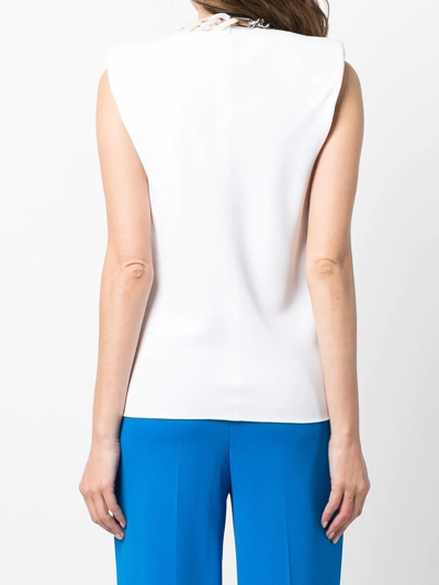 Shop Stella Mccartney Falabella Chain-embellished Blouse In White