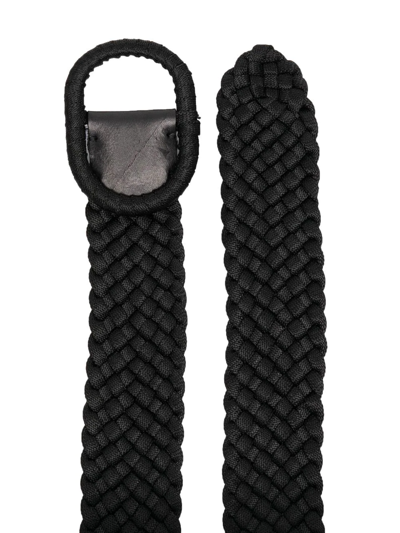 Totême Braided Wide Belt In Black