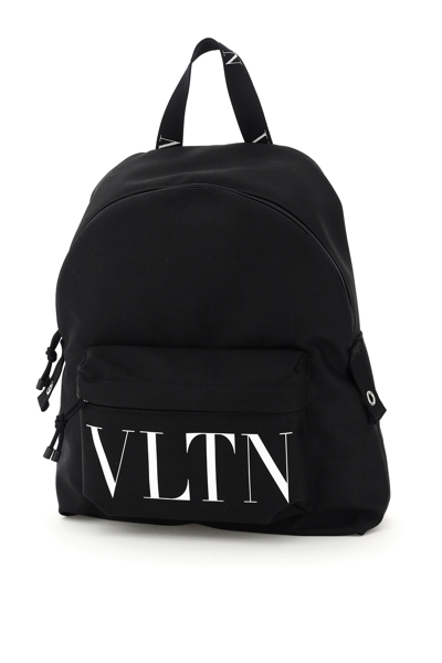 Shop Valentino Vltn Print Backpack In Black