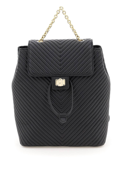 Shop Furla 'pop Star' Leather Mini Backpack In Black