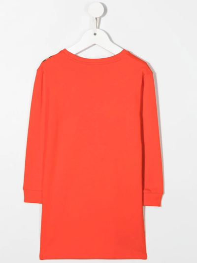 Shop The Marc Jacobs Snapshot-print Sweatshirt Dress In Orange