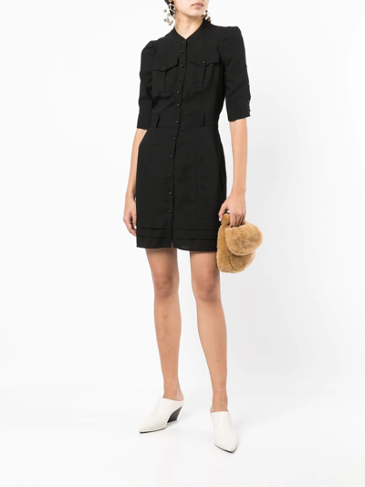 Pre-owned Balenciaga 2010 Fitted Shirtdress In Black