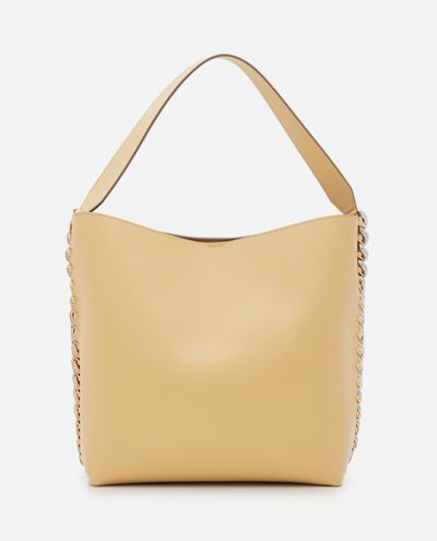 Shop Stella Mccartney Tote Bag With Chain In Beige