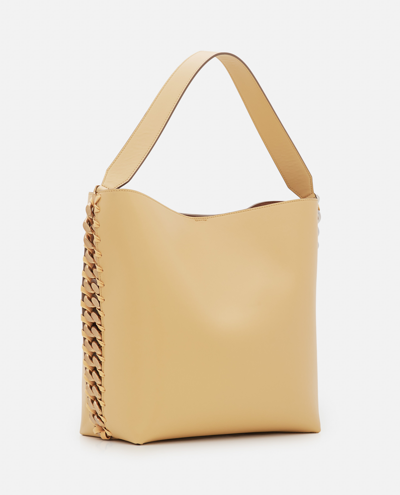 Shop Stella Mccartney Tote Bag With Chain In Beige