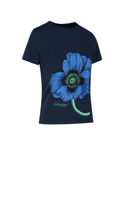 Shop Kenzo 'poppy' Print T-shirt