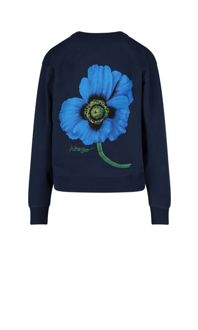 Shop Kenzo 'poppy' Back Print Sweatshirt