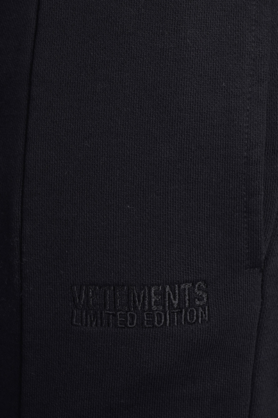 Shop Vetements Pants In Black Cotton