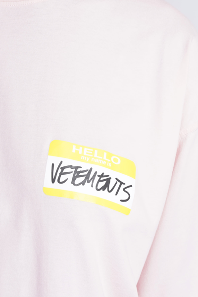 Shop Vetements T-shirt In Rose-pink Cotton