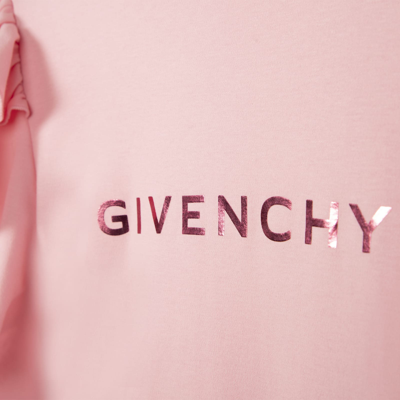 Shop Givenchy T-shirt Dress With Print In Rosa Antico