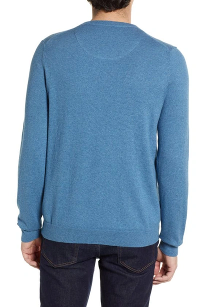 Shop Nordstrom Shop Cotton & Cashmere V-neck Sweater In Blue Captain