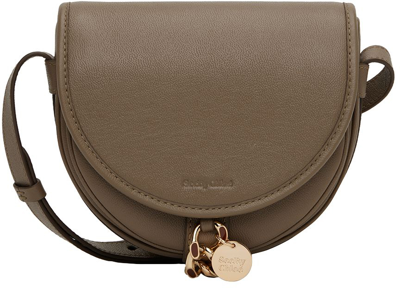 Shop See By Chloé Taupe Mini Hana Shoulder Bag In 23w Motty Grey