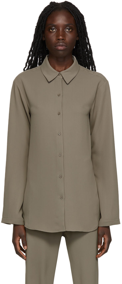 Paris Georgia Taupe Staple Shirt In Mushroom