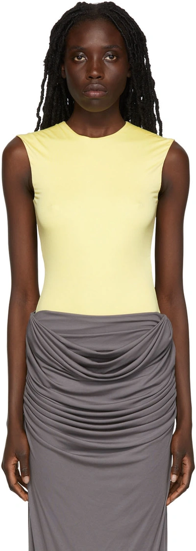 Paris Georgia Yellow Cut-out Bodysuit In Crayola Yellow