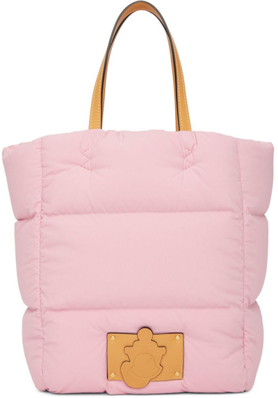 Shop Moncler Genius 1 Moncler Jw Anderson Pink Down Quilted Tote In 502 Pink