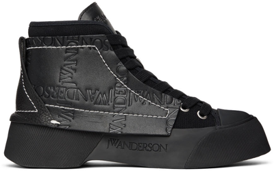 Shop Jw Anderson Black Chunky High-top Sneakers In 001 Black