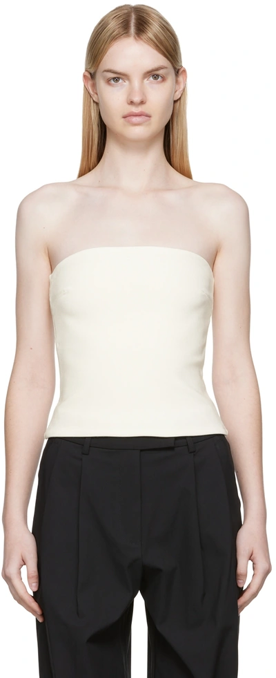Shop Esse Studios White Strapless Camisole In Ivory