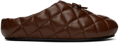 Shop Abra Brown Quilted Loafers