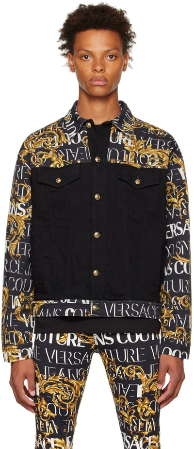 Versace Jeans Couture Black Garland Denim Jacket | ModeSens