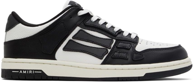 Shop Amiri Black Skel Low Sneakers In White / Black