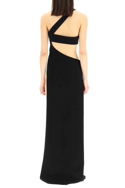 Shop Monot Long Dress With Cut-out Detailing In Black