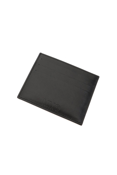 Shop Mm6 Maison Margiela Leather Cardholder In Black