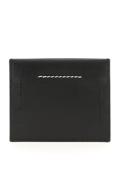 Shop Mm6 Maison Margiela Leather Cardholder In Black