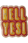 ANYA HINDMARCH Hell Yes! metallic textured-leather sticker