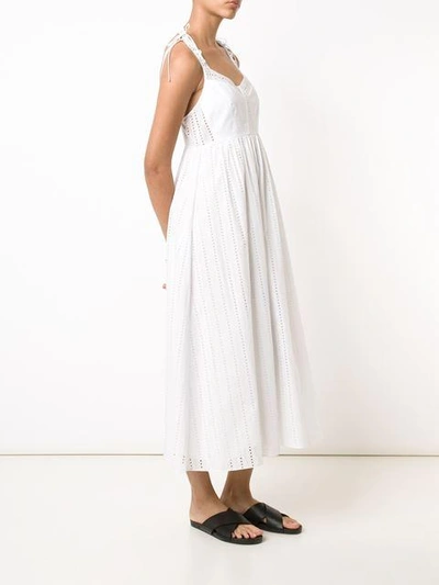 Shop Thakoon Flared Embroidered Dress - White