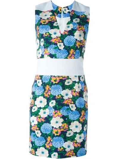 Shop Carven Fitted Floral Dress In White