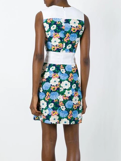 Shop Carven Fitted Floral Dress In White