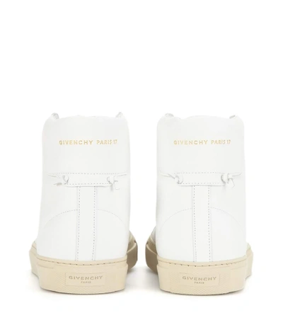 Shop Givenchy Urban Knots High-top Leather Sneakers