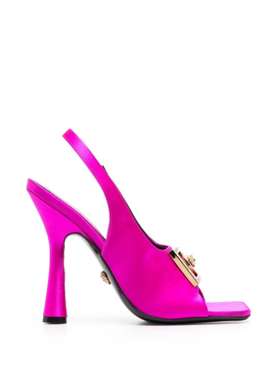 Shop Versace Women's Fuchsia Viscose Heels