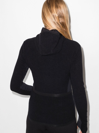 Moncler Maglia Fleece Zip-through Hoodie In Black
