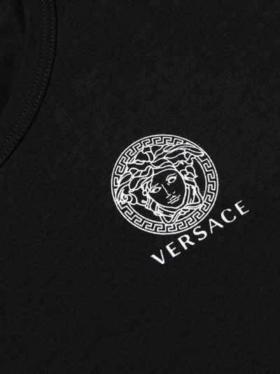 Shop Versace Medusa Cotton T-shirt (pack Of Two) In Black