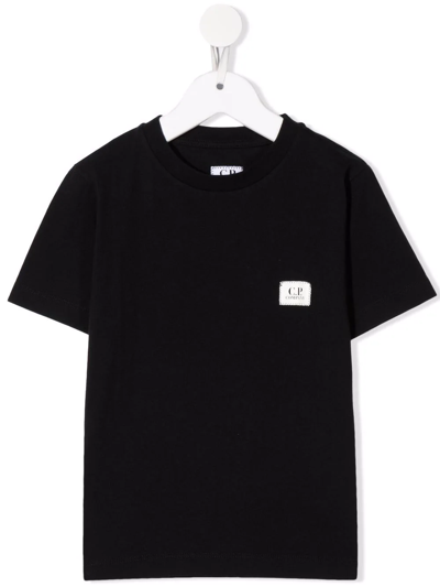 Shop C.p. Company Logo Crew-neck T-shirt In Black