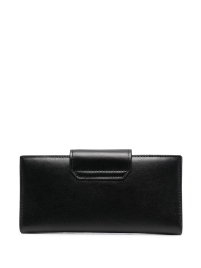 Shop Diesel Julie Logo-plaque Leather Wallet In Black