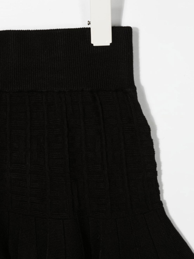 Shop Givenchy Logo-waistband Tiered Skirt In Black