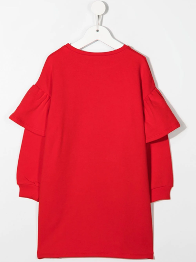 Shop The Marc Jacobs Embroidered Sweatshirt Dress In Red