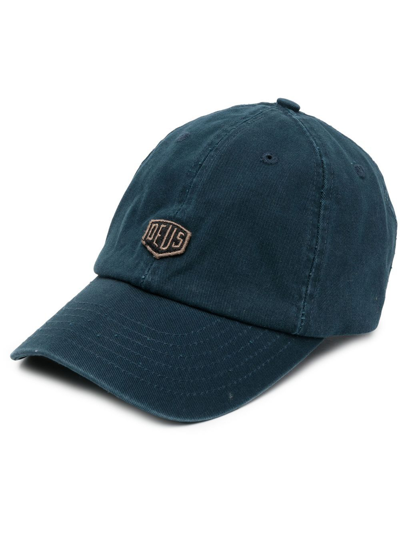 Deus Ex Machina Shield-patch Baseball Cap In Blue