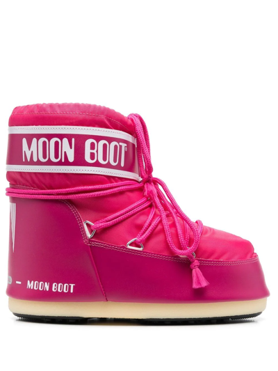 Shop Moon Boot Icon Lace-up Boots In Pink