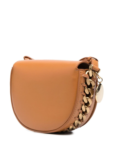 Stella Mccartney Small Frayme Flap Shoulder Bag In Brown