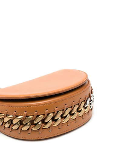 Stella Mccartney Small Frayme Flap Shoulder Bag In Brown