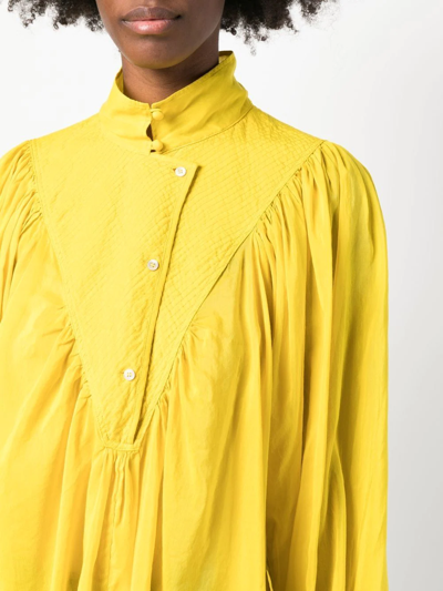 Shop Forte Forte Bohemian Long-sleeve Shirt In Yellow