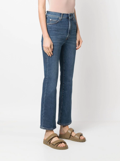 Shop Haikure High-rise Flared Jeans In Blue